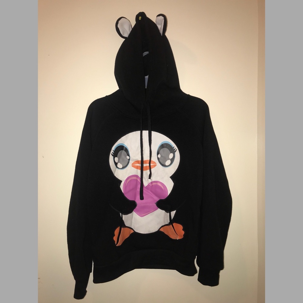 Black Love Penguin Hoodie